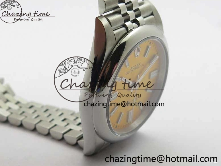 MiroTime 0429 BestValue Oyster Perpetual 41mm 124300 BP Maker Best Edition Yellow Dial on SS Jubilee Bracelet A 2642